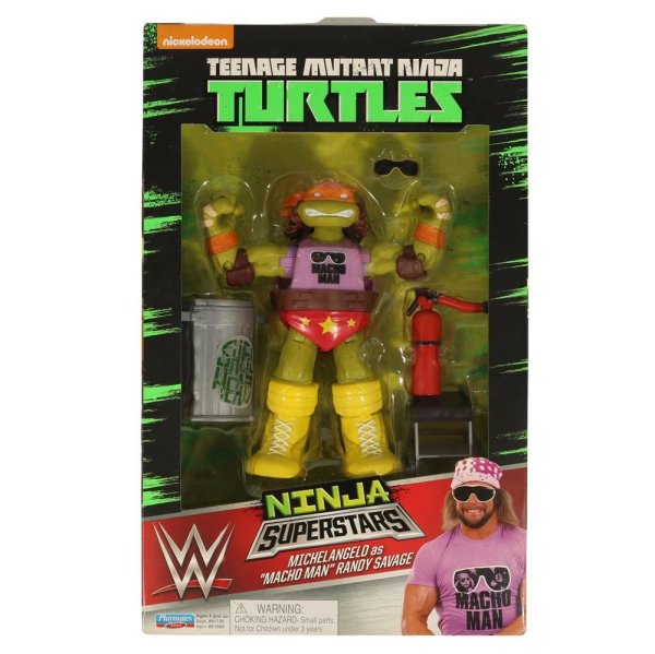 Nickelodeon TMNT WWF Superstars - Michelangelo as Macho Man - MISB