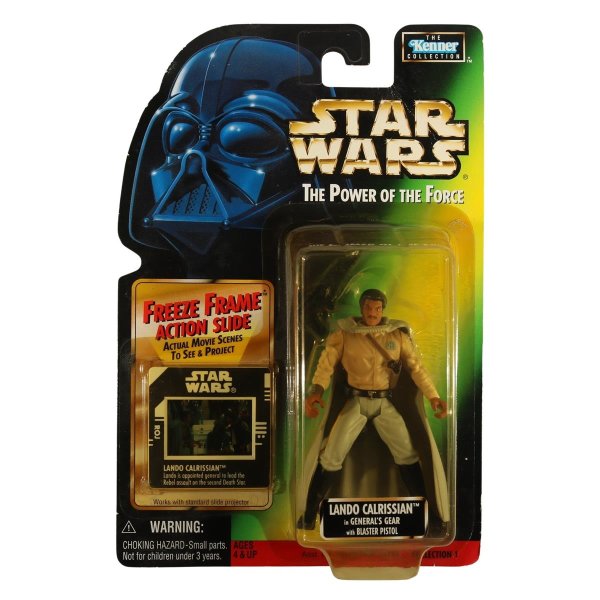 Star Wars POTF 2 3,75" - Lando Calrissian Generals Gear (Freeze Frame) - Green Card MOC