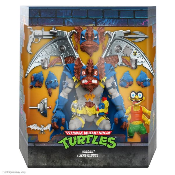 Super 7 - Teenage Mutant Ninja Turtles / TMNT - Wingnut & Screwloose - MISB