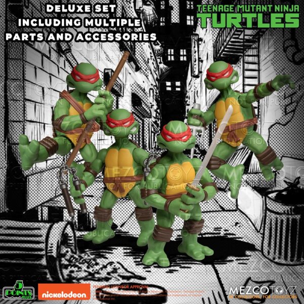 TMNT / Teenage Mutant Ninja Turtles Deluxe Set - MISB - Mezco