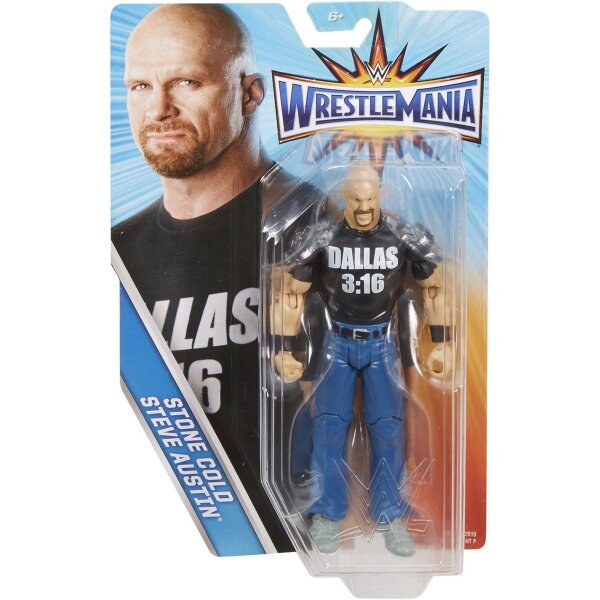 Stone Cold Steve Austin - MOC - WWE / WWF Wrestlemania - Mattel