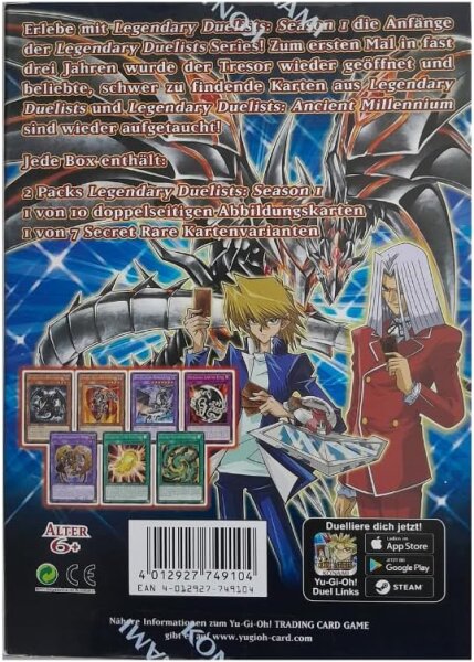 Yu-Gi-Oh - Legendary Duelists Season 1 1st Edition / 1. Auflage- deut, 19,95 Yu-Gi-Oh - Legendary Duelists Season 1 1st Edition / 1. Auflage- deut, 19,95