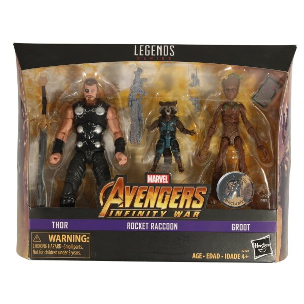 Thor / Rocket Racoon / Groot – MISB - Marvel Avengers - Legends Series
