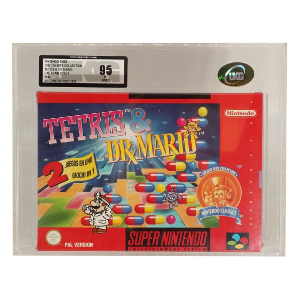 Tetris & Dr. Mario - UKG Grading 95 - neu / sealed - spanisch  - Super Nintendo / SNES