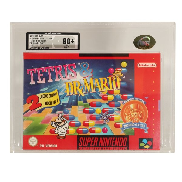Tetris & Dr. Mario - UKG Grading 90+  - neu / sealed - spanisch  - Super Nintendo / SNES