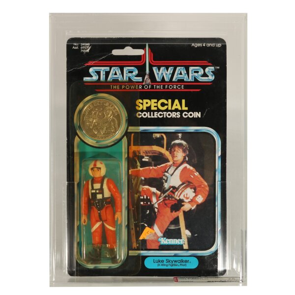 Luke X-Wing Pilot - MOC POTF AFA 75 - Star Wars Vintage