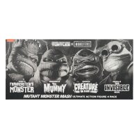 Universal Monster Black & White Turtles 4-Pack - MISB - TMNT - NECA
