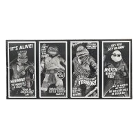 Universal Monster Black & White Turtles 4-Pack - MISB - TMNT - NECA