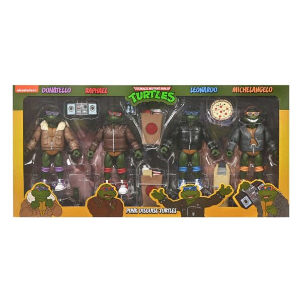 Punk Disguise Turtles (Cartoon) 4-Pack - MISB - TMNT - NECA