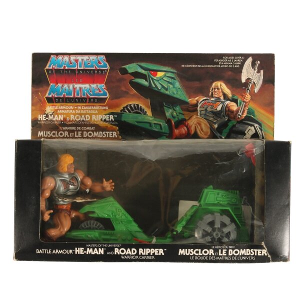 Battle Armor He-Man & Road Ripper 2-Pack - Euro MISB - MOTU / Masters of the Universe Vintage
