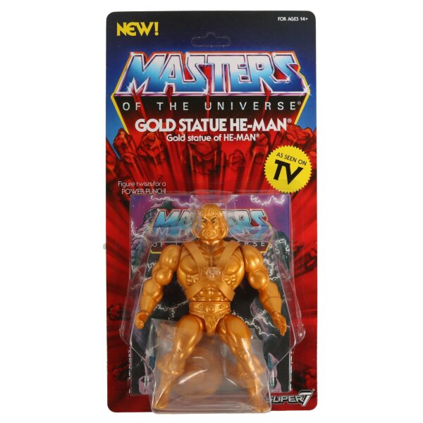 Gold Statue He-Man - Super 7 - MotU Vintage Collection - MOC
