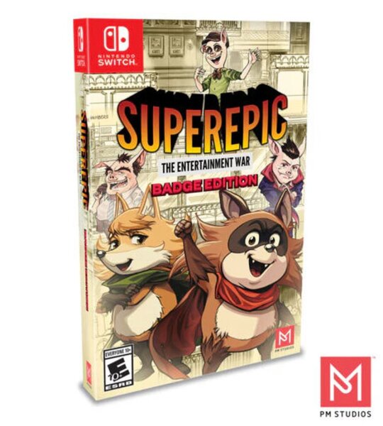SuperEpic The Entertainment War: Badge Edition - neu / sealed - Nintendo Switch