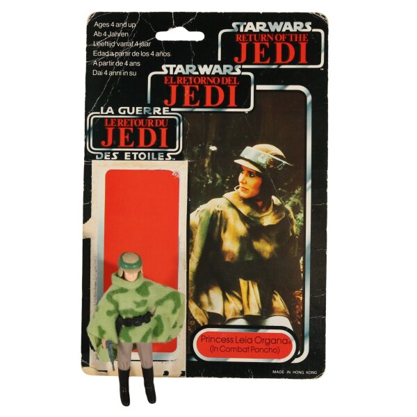 Princess Leia (Combat Poncho) - lose / komplett + Cardback - Star Wars Vintage
