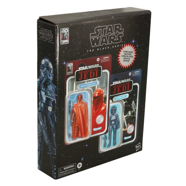 Carbonized Emperor’s Royal Guard & Tie Fighter- MIB - Star Wars Black Series