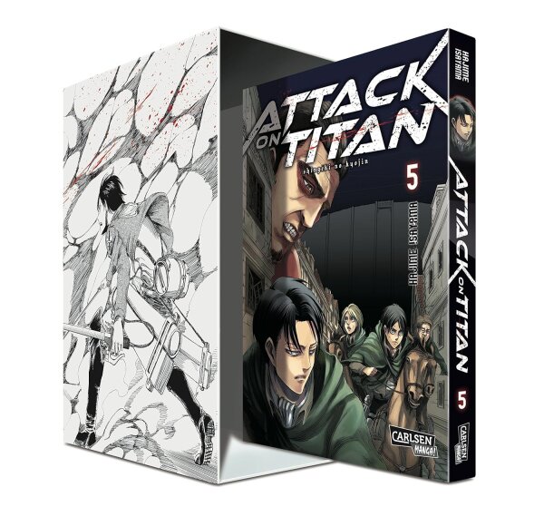 Attack on Titan, Band 5 im Sammelschuber mit Extra - neu / sealed