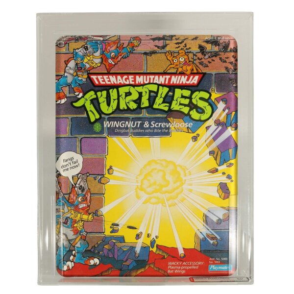 Wingnut & Screwloose - Proof Card AFA 80 NM - TMNT / Teenage Mutant Ninja Turtles