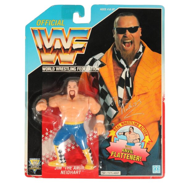 Jim "The Anvil Neidhart" (Series 5) - Blue Card - WWF Hasbro - MOC