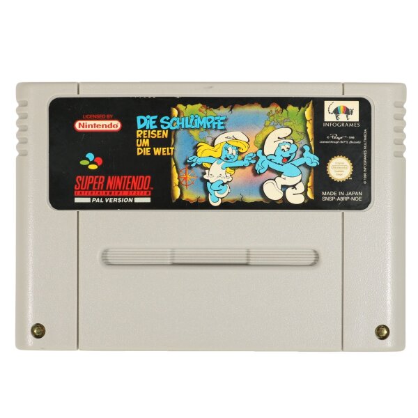 Die Schlümpfe Reisen um die Welt - Modul - Super Nintendo SNES - gebraucht sehr gut