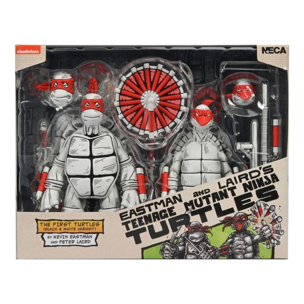 First Turtles Black & White 2-Pack (Mirage) - TMNT / Ninja Turtles - NECA - MISB