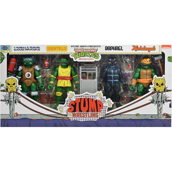 Stump Wrestling Turtles 4-Pack (Archie Comics) - TMNT / Ninja Turtles - NECA - MISB