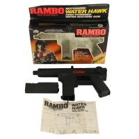 Motorized Water Hawk Machine Gun - Vintage Rambo LJN - MIB