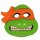 Michelangelo Maske Mask - TMNT Teenage Mutant Ninja Turtles - lose / ungetragen