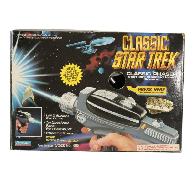 Classic Phaser - Classic Star Trek Playmates - MIB