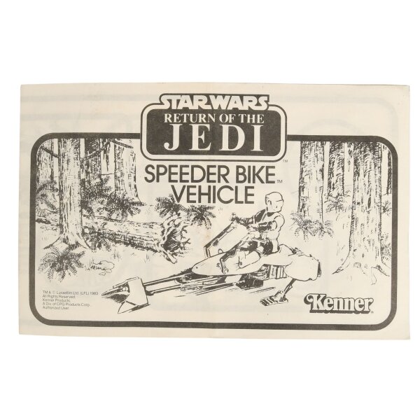 Speeder Bike  Anleitung RotJ - Star Wars Vintage - lose