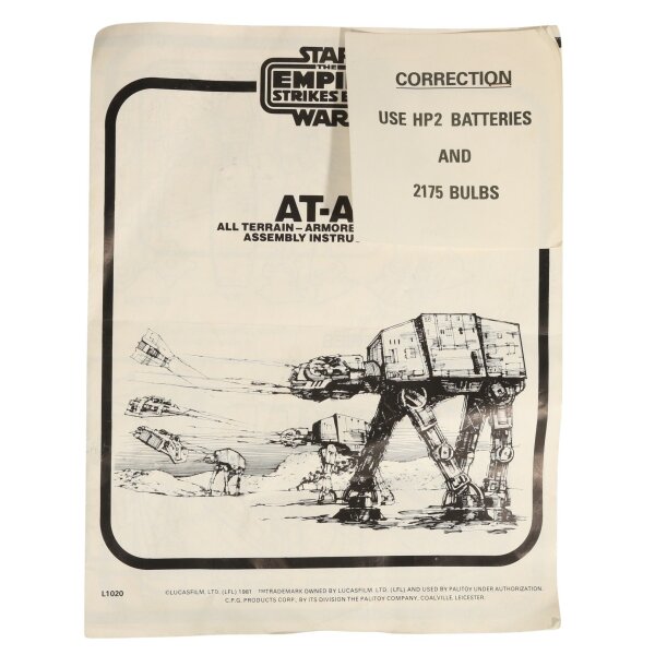 AT-AT Anleitung ESB - Star Wars Vintage - lose