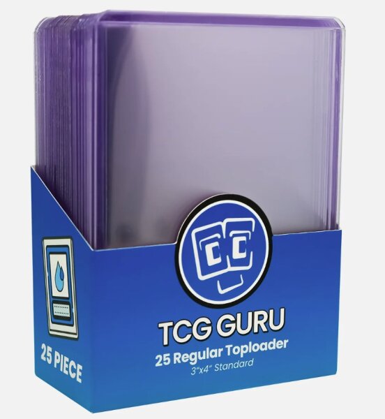 TCG Guru Regular Toploader 3" X 4" - 25 Stück - Pokemon / MtG / Yu-Gi-Oh