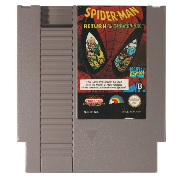 Spiderman: Return of the Sinister Six - Nintendo NES - gebraucht  sehr gut