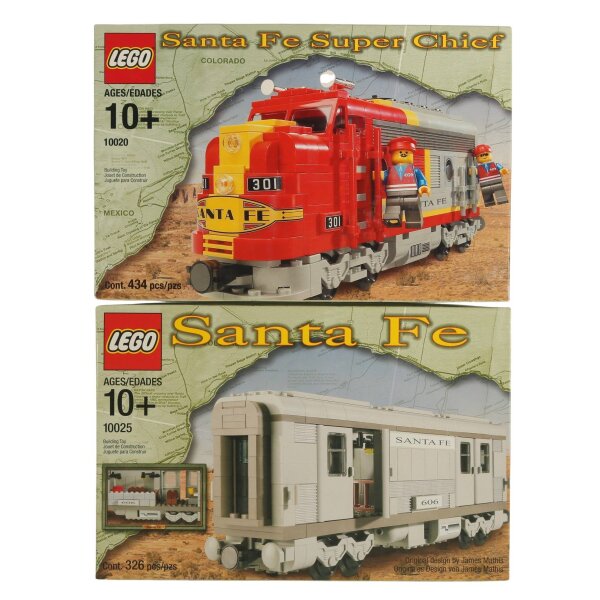 LEGO 10020 & 10025 Santa Fe Super Chief & Cars - neu sealed