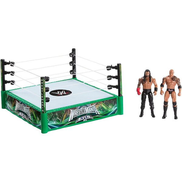 Bloodline Rules Wresling Ring Playset The Rock  & Roman Reigns - WWF / WWE - MISB