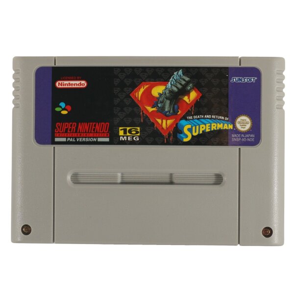The Death and Return of Superman - Modul - Super Nintendo SNES - gebraucht sehr gut