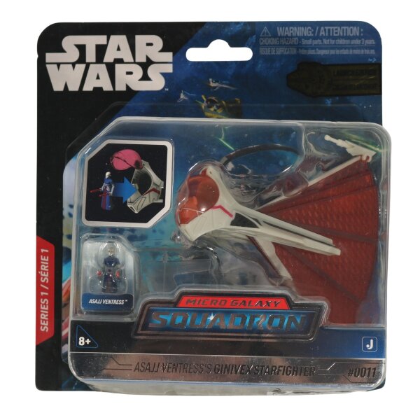 Asajj Ventresss Ginivex Starfighter - Star Wars Micro Galaxy Squadron - MOC