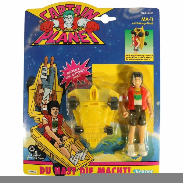 Kenner Captain Planet - Ma-Ti (mit Rettungs Mobil) - MOC (deutsch)